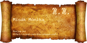 Misák Mónika névjegykártya